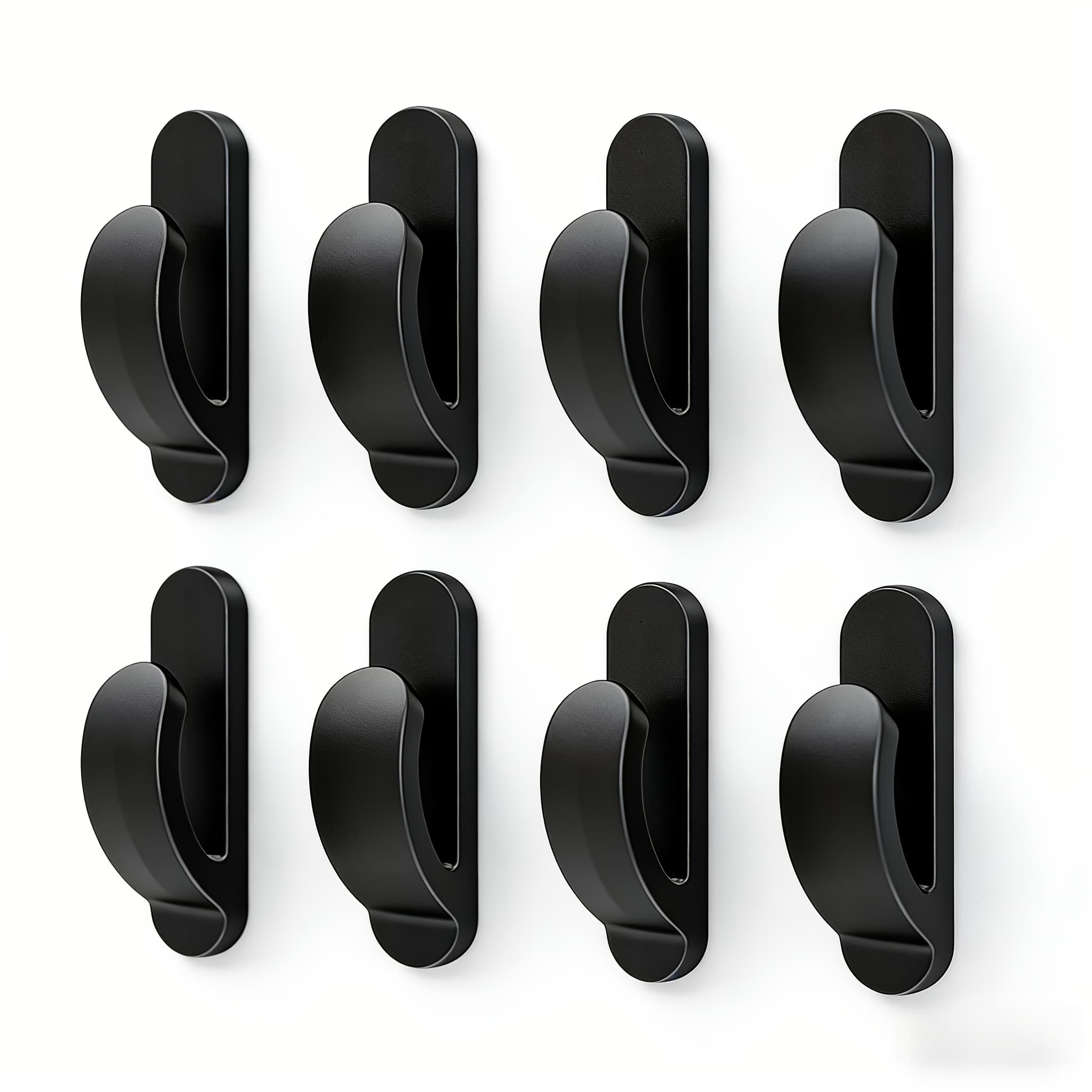 TEMU 8pcs Convenient Black Car Truck Self-adhesive Hook Hanger Bag Wallet Organizer Bracket