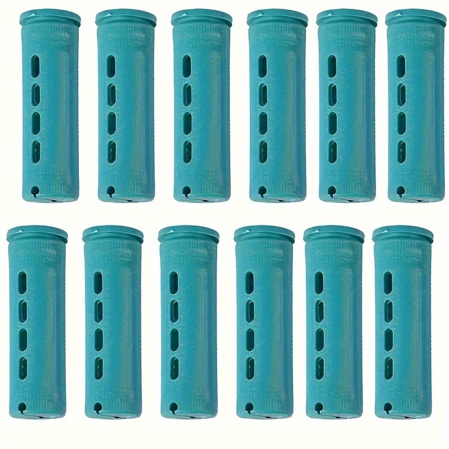 TEMU 12pcs Hair Perm Rods Set Plastic Rods Hair Curling Rollers Hairdressing Styling Tools
