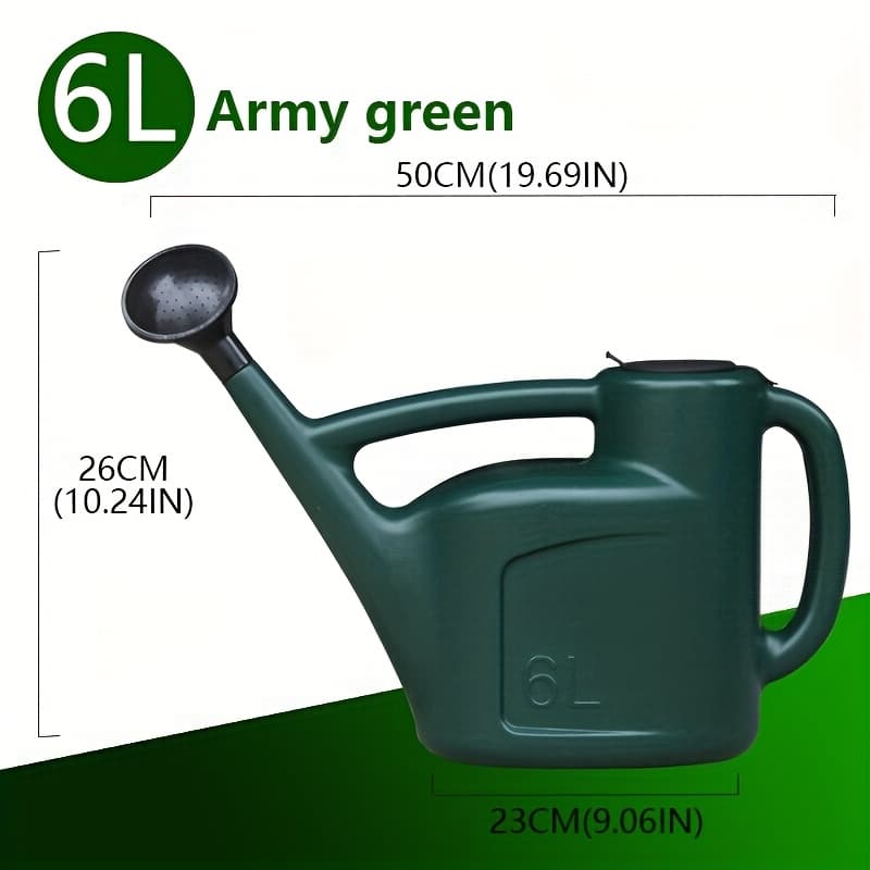 TEMU Large Capacity Watering Can With Long Spout - Thickened Plastic Garden Watering Pot, Wide Mouth Flower Watering Jug For Indoor Outdoor Plants, Gardening And Lawn Care Tools