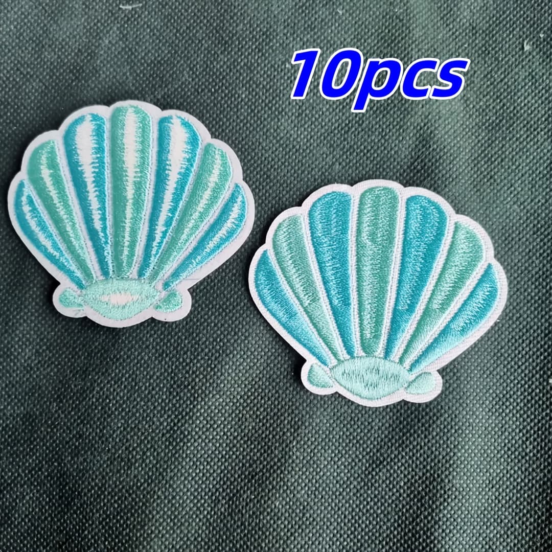 TEMU 10pcs Summer Beach Vacation Theme Ironing Embroidery Patch - Design, Diy Can Sew Stickers, Suitable For Clothing, Hats, Shoes, And Bags