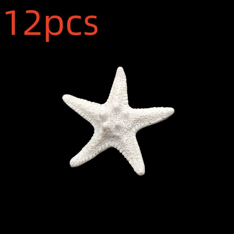 TEMU 12pcs Of Resin Starfish Decorations, 2.05inch Starfish, Suitable For Weddings, Holiday Party Decorations, Home Hanging Decorations, And Handicrafts