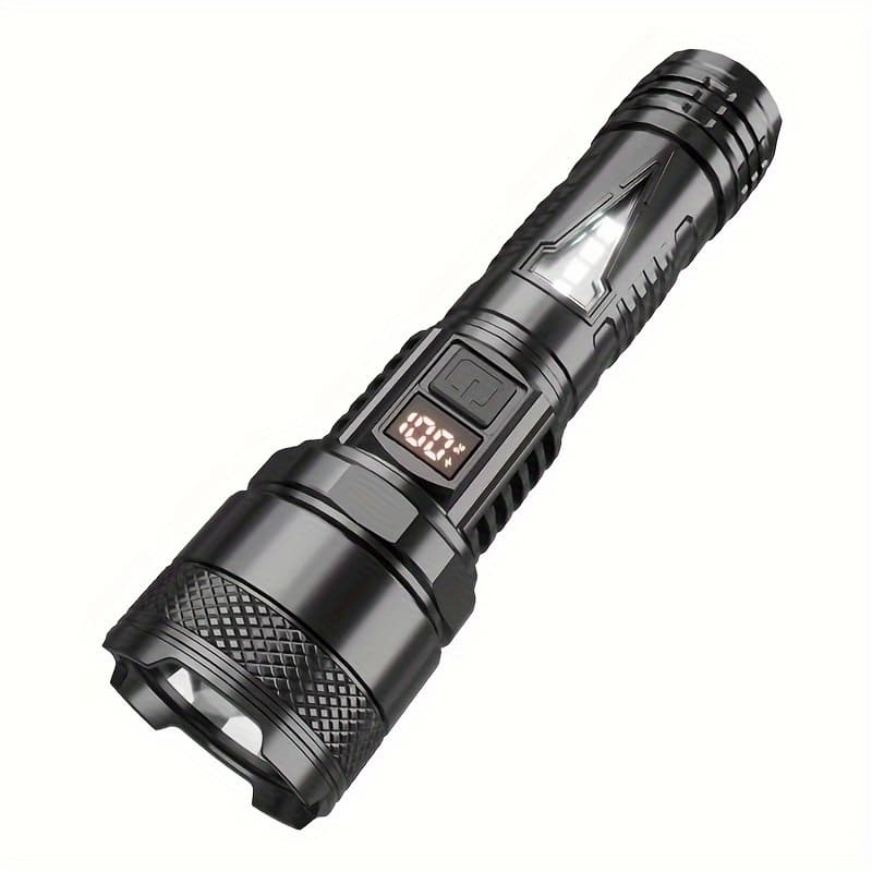 TEMU Cross-border New Flashlight Outdoor Multi-functional Lighting Flashlight Type-c Charging Work Side Light Ip65