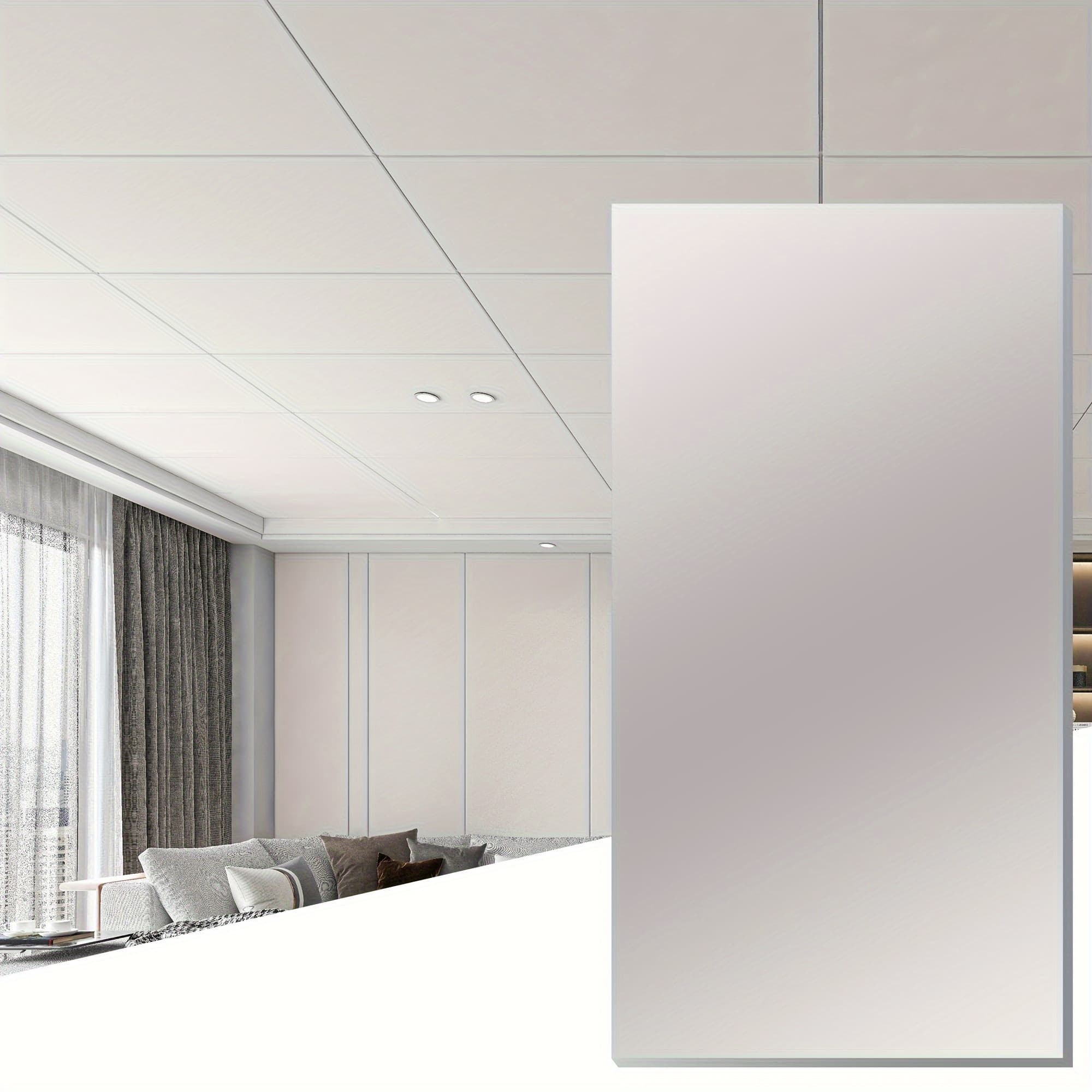 TEMU 10-pack 2ft X 4ft Art3d Smooth Drop Pvc Ceiling Tile - Fire-rated, Waterproof, Reusable - No Sag And Breakage - Cover 80 Sq. Ft