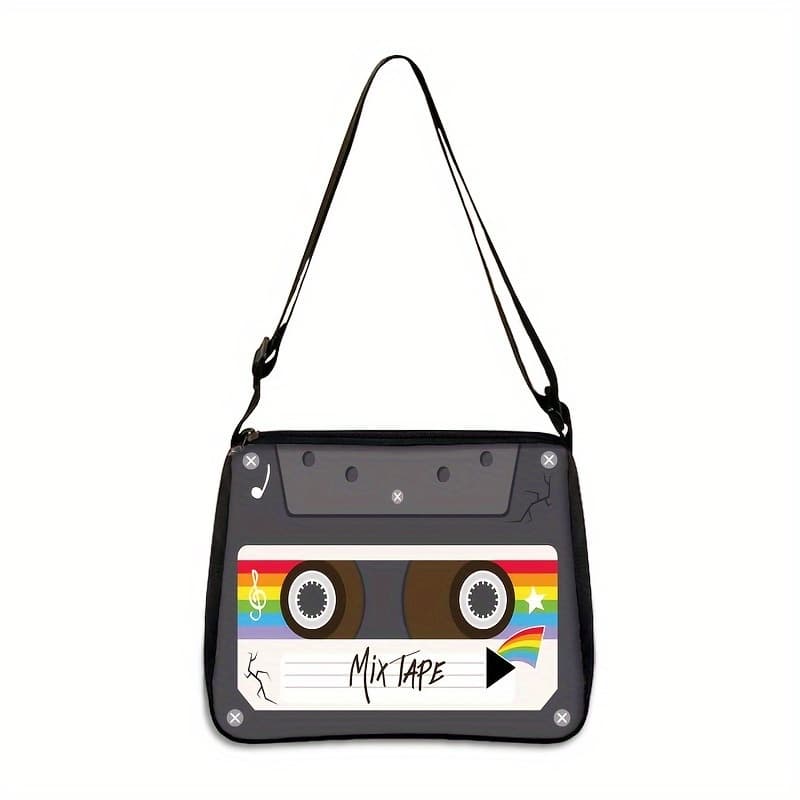 TEMU Shoulder Bag Designed Like A Cassette Tape Recorder, Perfect For Want A Retro 80s And . Ideal For Travel, This Crossbody Bag Serves As A Handbag And Phone Purse Holder