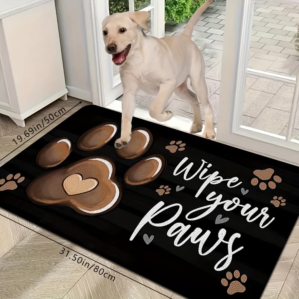 TEMU 1pc Creative Dog Paw Print Pet Rug Pet Bedding Cat And Dog Washable Sleeping Pad Cushion Home Decor Rug