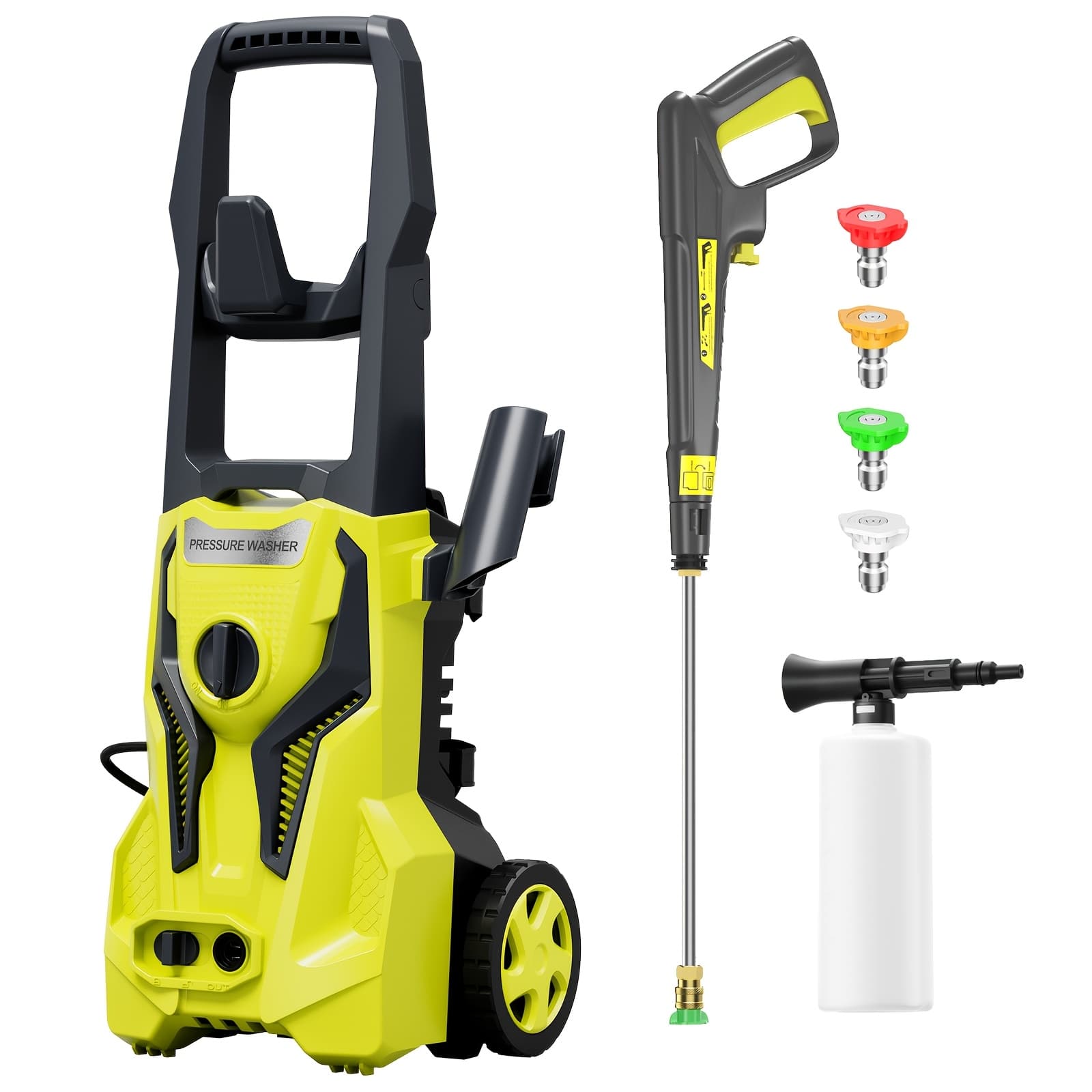 TEMU Electric Pressure Washer 4300 Psi 2.9 Gpm Pressure Washer With 4 Interchangeable Nozzles And 3 Levels Of Adjustment Effortlessly Car Water Washer For Home Patio