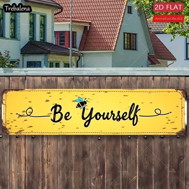 TEMU 2d Flat, [ 2d Flat] 1pc 8x8inch Metal Sign "rustic '' Metal Sign With - Decor For Home, Garden, Or Patio - Inspirational Wall Art" Wall Art Aluminum Painting Ideal, 2d Flat
