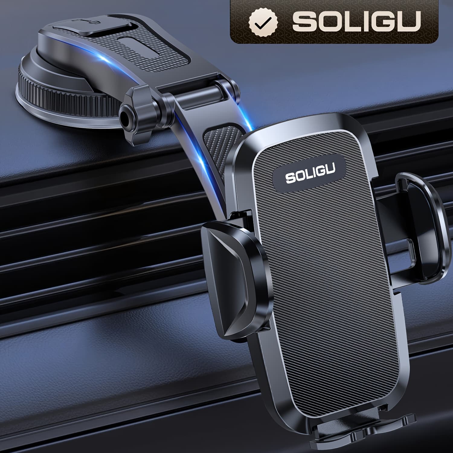 TEMU Universal Car Phone Holder | Dashboard Phone Holders For Your Car, Rotatable And Retractable Car Phone Mount Cradle For All Phones, Made Of Abs, Non-water Resistant