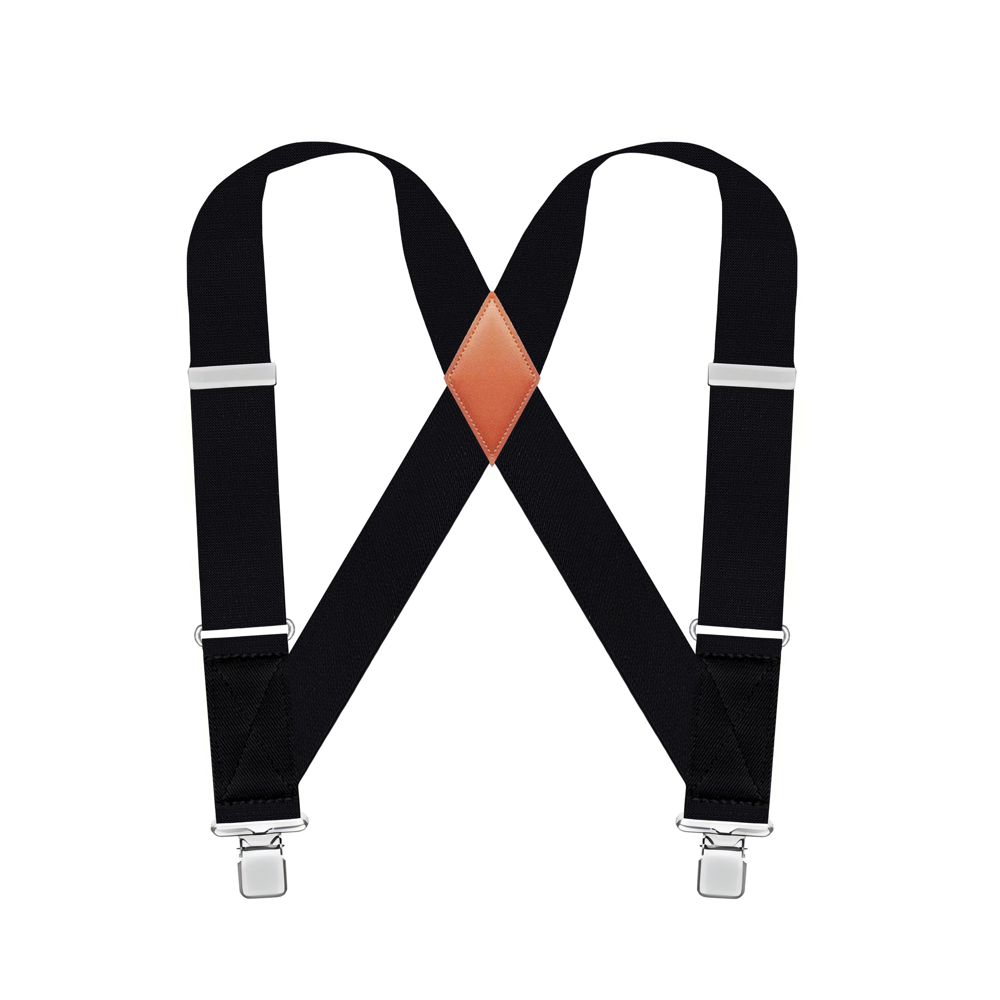 TEMU Stylish Men's Heavy-duty 2" Wide Side Clip Suspenders - Perfect For Work, Christmas & , Cool And Style