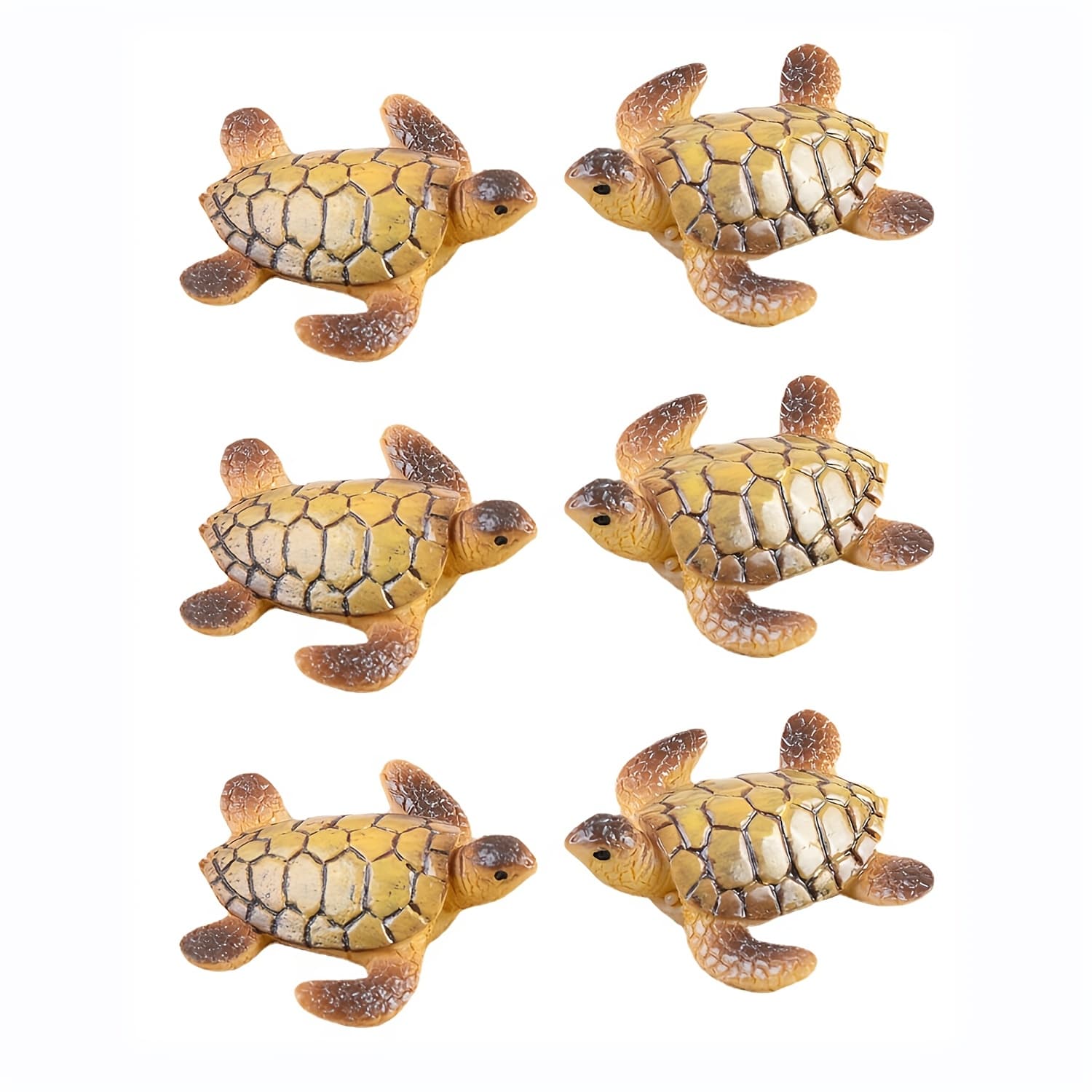 TEMU Miniature Sea Turtles For Aquariums - Resin Ornaments, Ideal Fish Decor Accessories