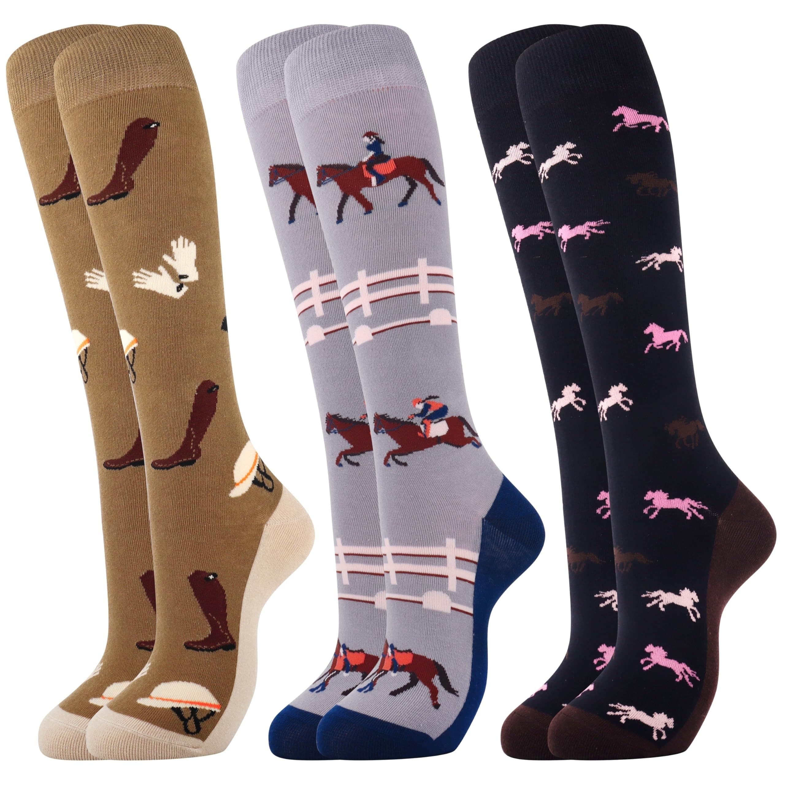 TEMU 3/6 Pairs Of Women' Riding Gifts, Gifts For , Women' Riding Accessories, Women's Riding Socks, Women's Birthday Gifts Christmas Gifts For Women And