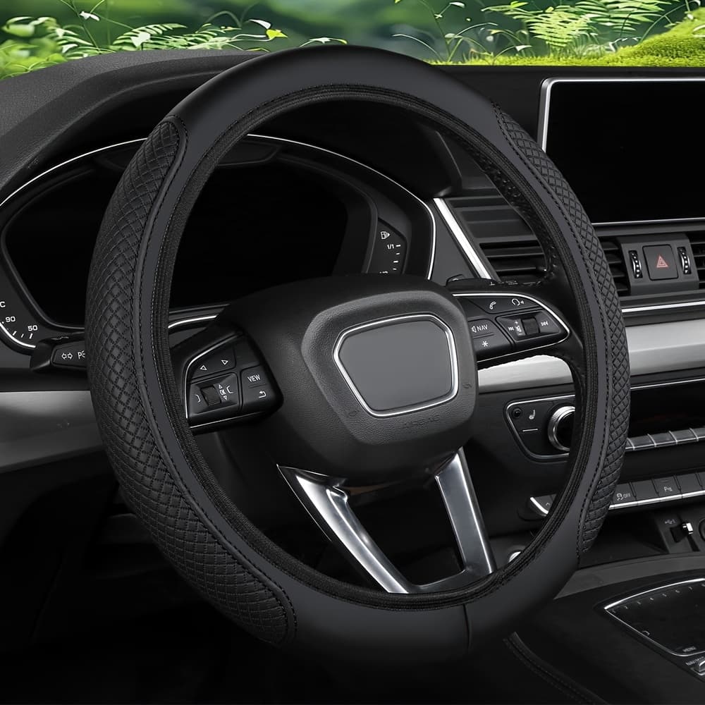 TEMU 1pc Car Steering Wheel Cover New Universal Anti-slip Wear Additions