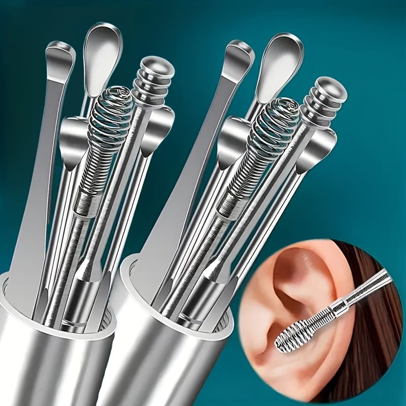 TEMU 12pcs Set, New Portable Keychain Ear Cleaning Tool, Ear Pick For Adults - Portable Keychain Ear Cleaning Tool