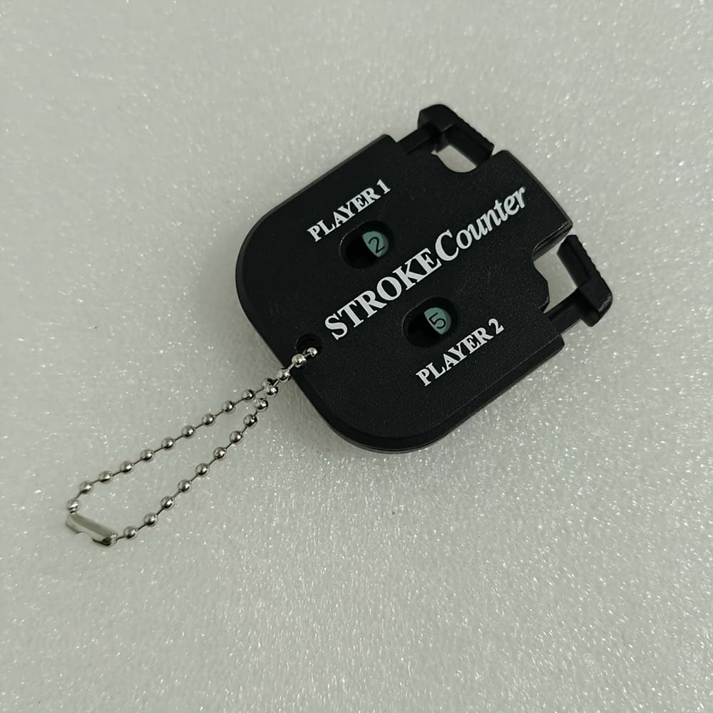 TEMU 1pc Mini Handy Count Stroke Putt Score Counter 2 Scoring Keeper With Key Chain Golf Accessorie Golf Training Aids