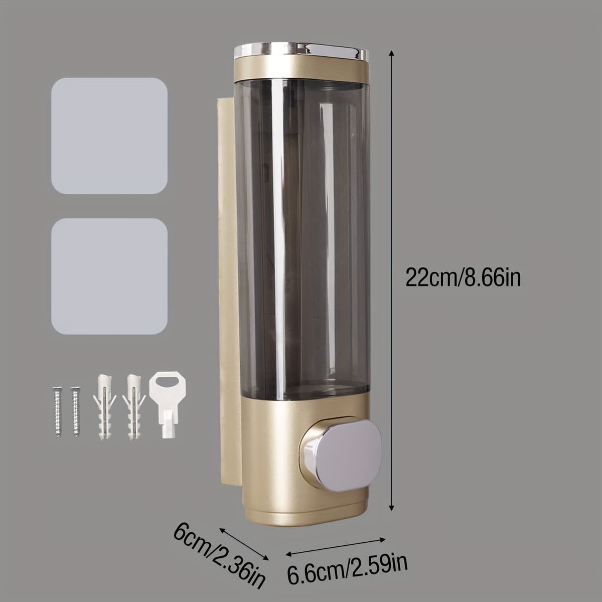 TEMU 1pc Manual Press Single-head Soap Dispenser Bathroom Wall-mounted Shampoo Shower Gel Soap Dispenser Dispensing Box Hand Soap Dispenser