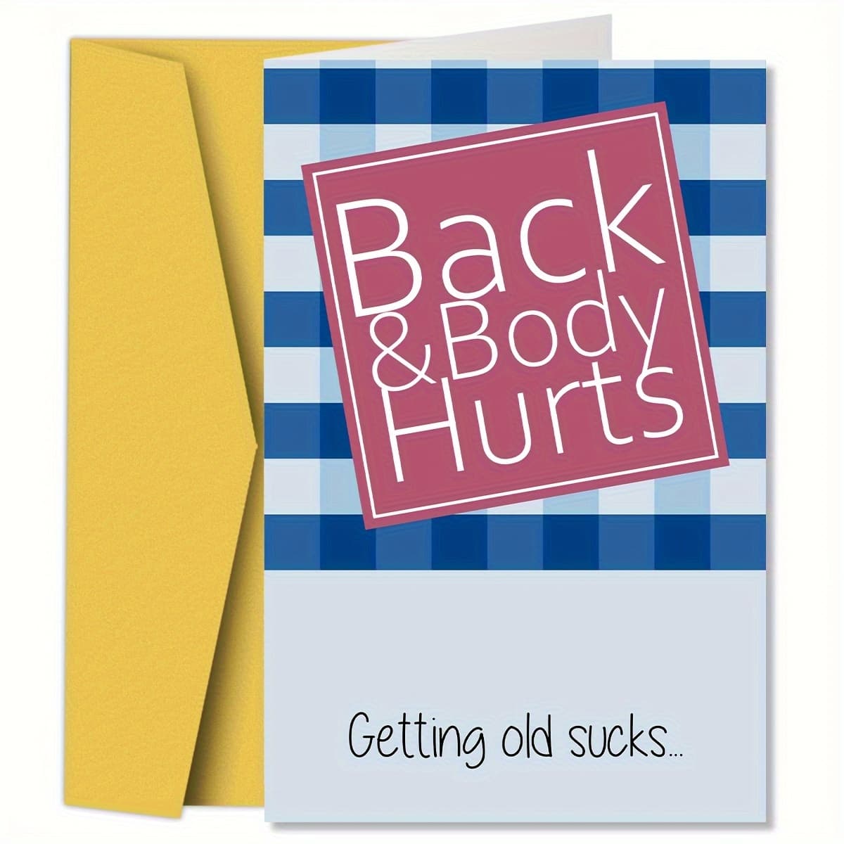 TEMU 1pc Funny Birthday Cards For Men Women Cards For Him Her Getting Older Cards, Back And Body Injury Cards, 30 Years 50 Years 60 Years Birthday Cards