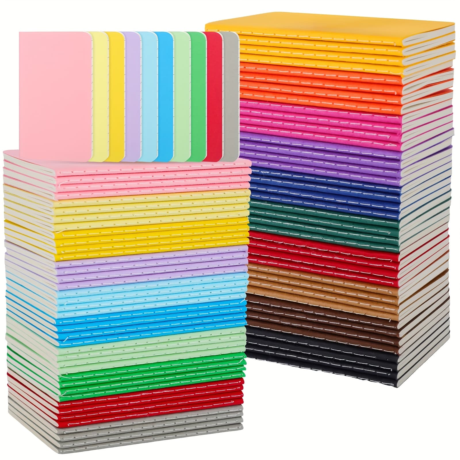 TEMU 100pcs Mini Notebooks Bulk Employee Appreciation Gifts Small Pocket Notebooks Mini Lined Wallet Journals For Office Staff Coworker Favors, 4 X 2.5 Inches (multicolor)