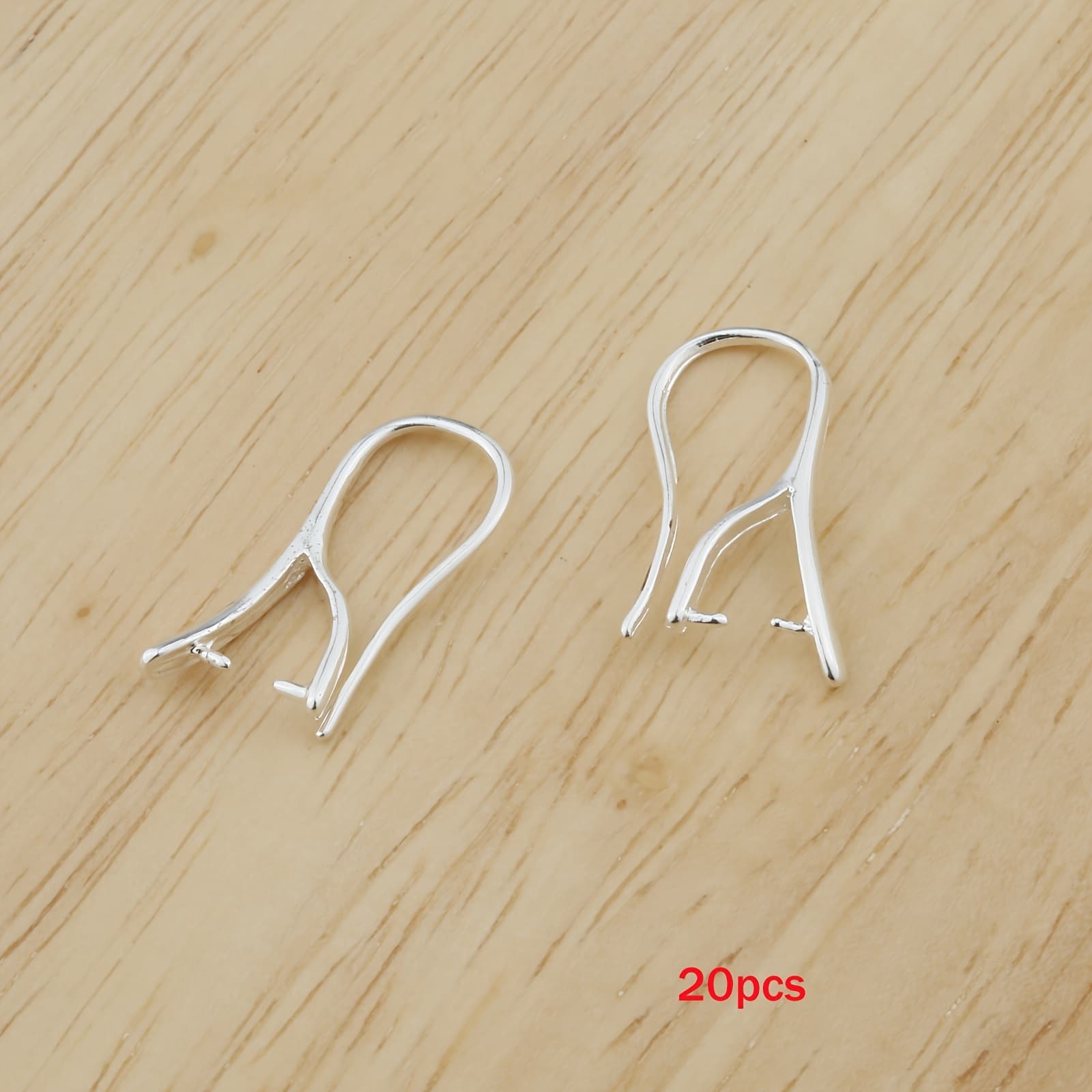 TEMU 20pcs Of Diy Wholesale Jewelry Earrings Accessories Silvery Pinch Hook Ear Line