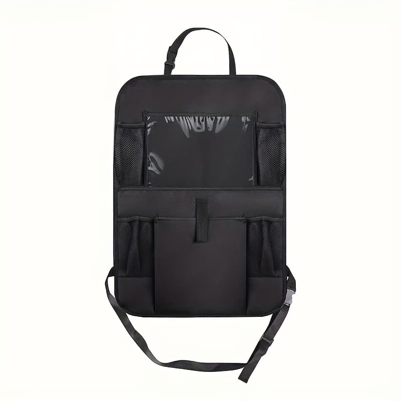 TEMU A Universal Travel Accessory For Cars, This Anti-kick Bag Is An Oxford Cloth Storage Pouch That Attaches To The Back Of Car Seats, Keeping Your Travel Essentials Organized And Tidy