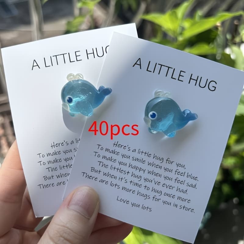 TEMU 40/60/80pcs Cute Hugs, Decorative Resin Hugs & Encouragement Cards, Perfect Gifts For & On , Mini Items, Cute Aesthetic Items, Pocket Hugs, Gift Cards, Double Cards, Back To School Gifts