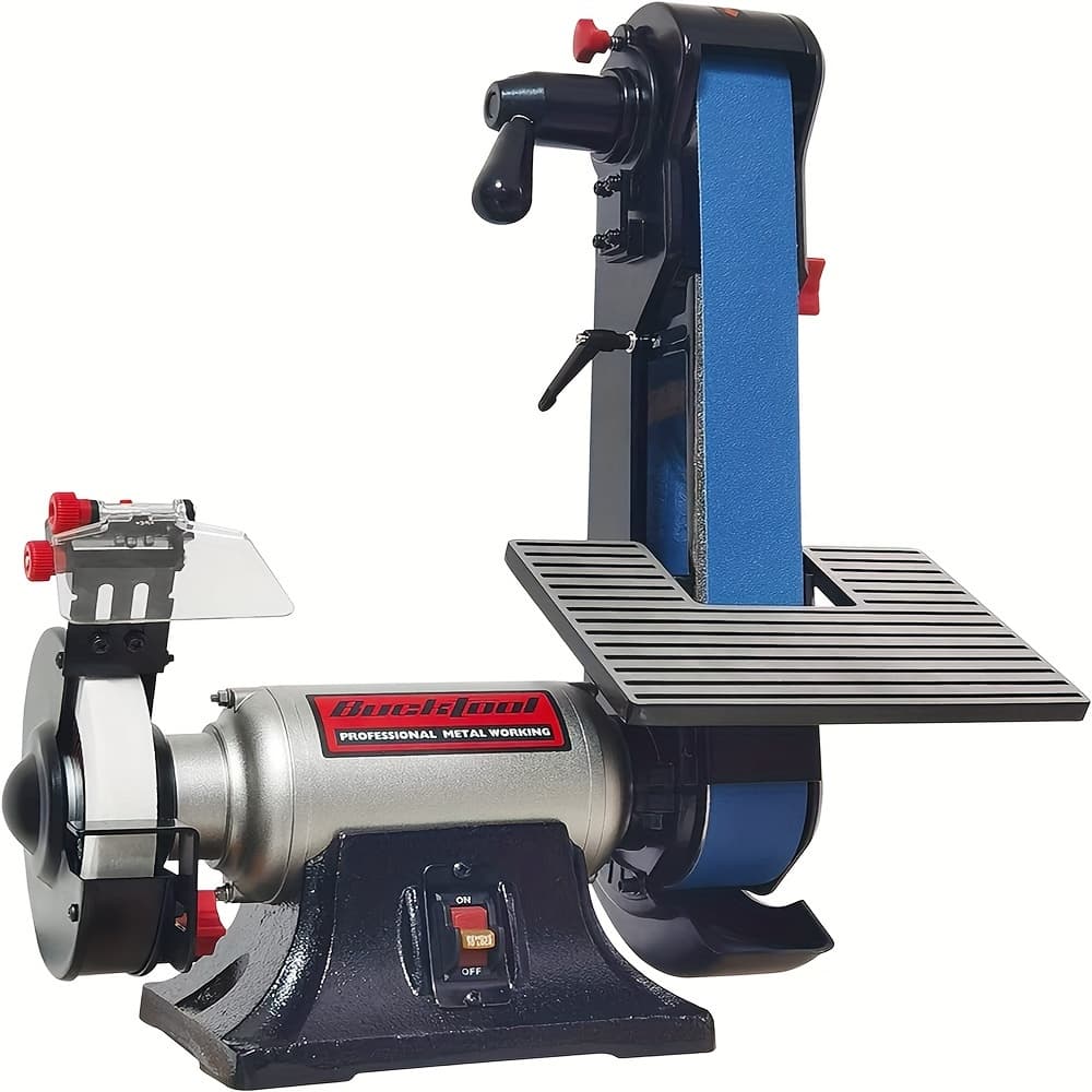 TEMU Bucktool Combo 2" X 42" Belt Sander 6" Bench Grinder, Knife Sharpener With Large Work Table Bg2600 Upgraded Model