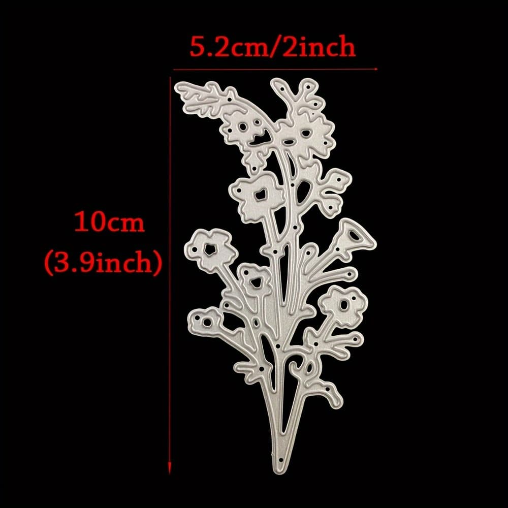 TEMU 1pc Flowers Metal Cutting Dies | Steel Stencil For Scrapbooking, Greeting Cards, Bridal Shower Cards, , Vintage Scrapbooks & Foil - Intricate Cutting Templates, Silvery Grey