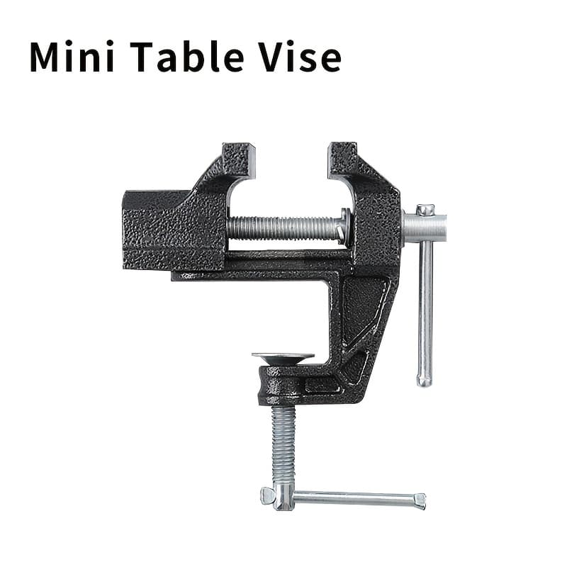 TEMU A Single Piece Of Sturdy Steel Vise, Ideal For Diy Enthusiasts And , Serves As A Portable Workbench Fixture And Manual Woodworking Tool.