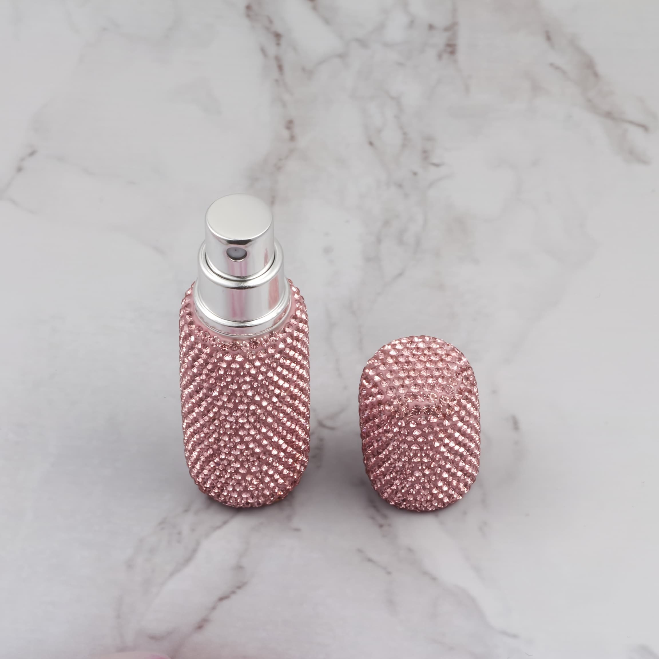 TEMU Light Luxury -encrusted Perfume Refill Bottle, Small Empty Bottle For Toner, Travel-friendly Portable