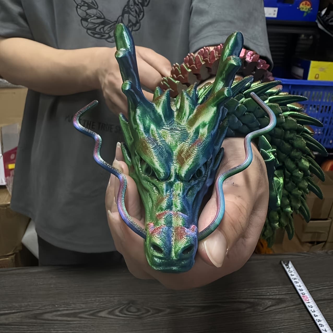 TEMU 2pcs 3d Printed Dragon Fidget Toys, Articulated Dragon, , Dragon Fidget Toy, Flexible Dragon Toys & Collectible 3d Printed Dragons