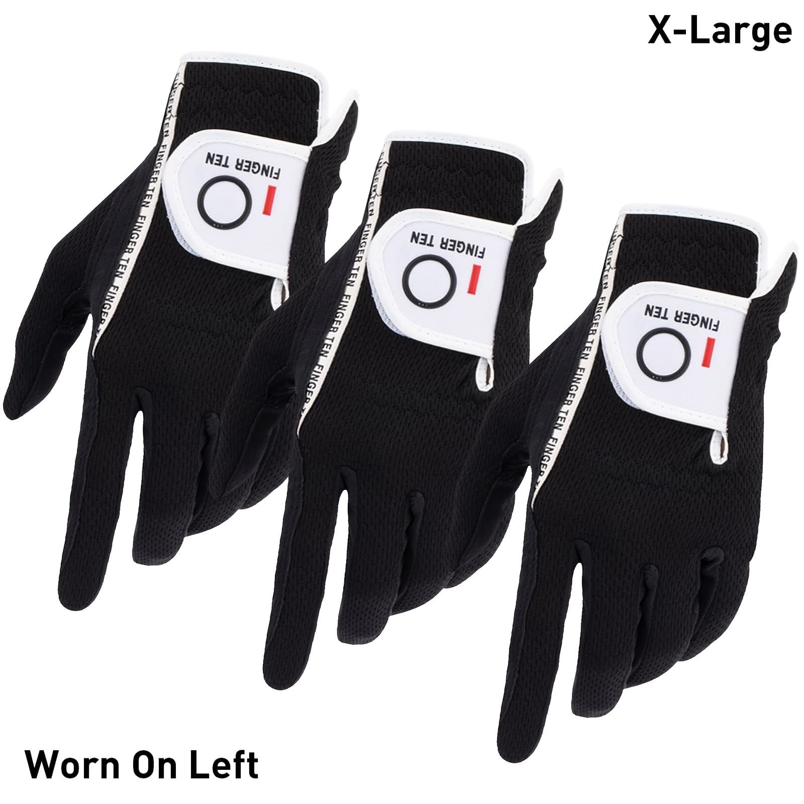 TEMU Premium Golf Gloves Rain Grip 3pcs For Men, Hot Wet Weather Breathable Water Resistant Durable For Handed Golfers