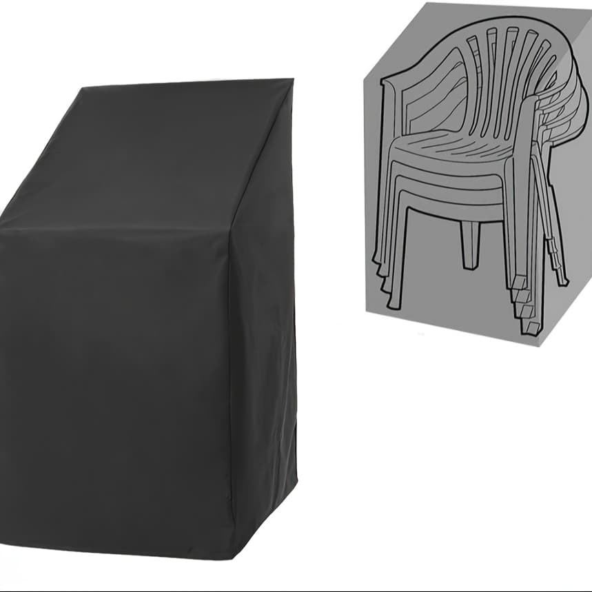 TEMU 1pc Patio Furniture Cover, Outdoor Chair Covers, Outdoor Furniture Cover, Heavy Duty Patio Chair Cover For Outdoor Furniture, Stacking Chair Cover With Adjustable Cord ( Cover)