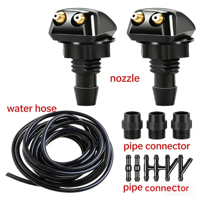 TEMU 12pcs/set Universal Car Windshield Wiper Sprayer Car Additions Adjustable Angle Water Nozzle