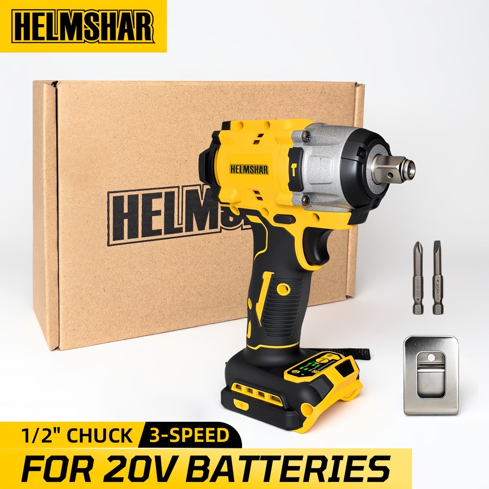 TEMU Impact Wrench, For Dcb Series Battery Cordless Brushless Impact Wrench, Up To 430n Torque, Selectable Batteries And , Tightening And Loosening In Construction, Maintenance, And