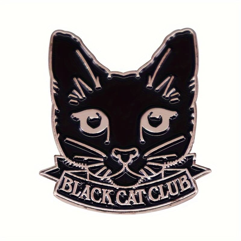 TEMU 1pc Black Cat Brooch Pin "black " Pin Badge Cute Cartoon Clothes Backpack Brooch Pins Accessories For Jackets, Backpacks, Hats & Tops
