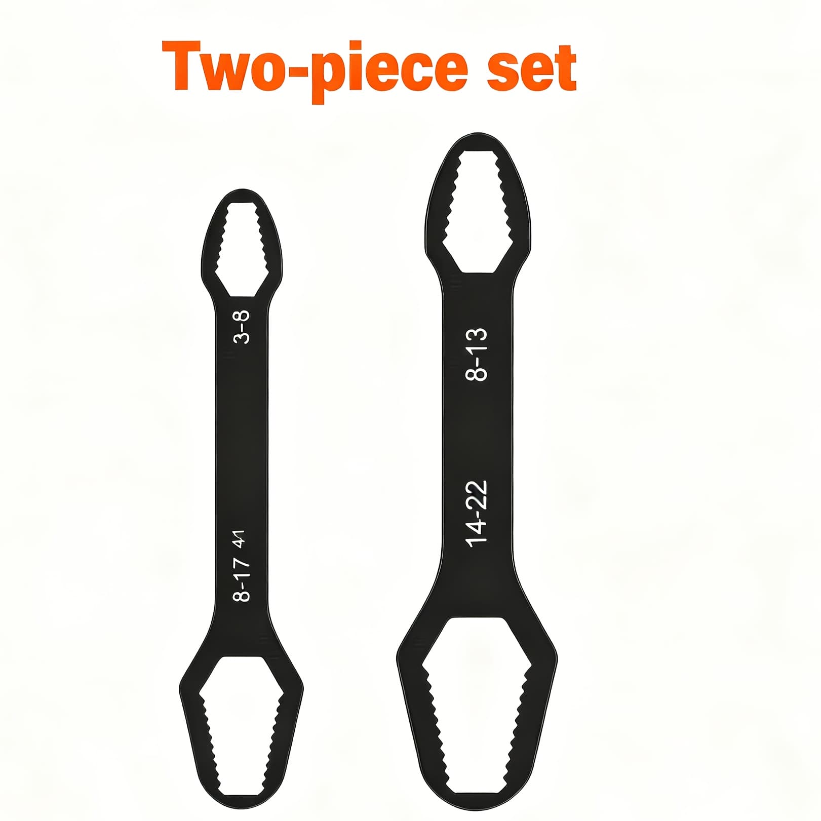 TEMU A Set Of 2 Multi-functional Wrenches, Adjustable Self-tightening Double-ended Wrench With A Key Opening Size Of 3-24mm, Portable Manual Tools For Cars And Home Use.