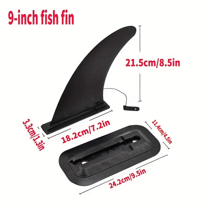 TEMU 9-inch Large Detachable Sup With Water Separator Rudder - Surfboard/paddleboard Fish Fins, System Suitable ,, Wakeboard, For - Use, For And Rental Equipment
