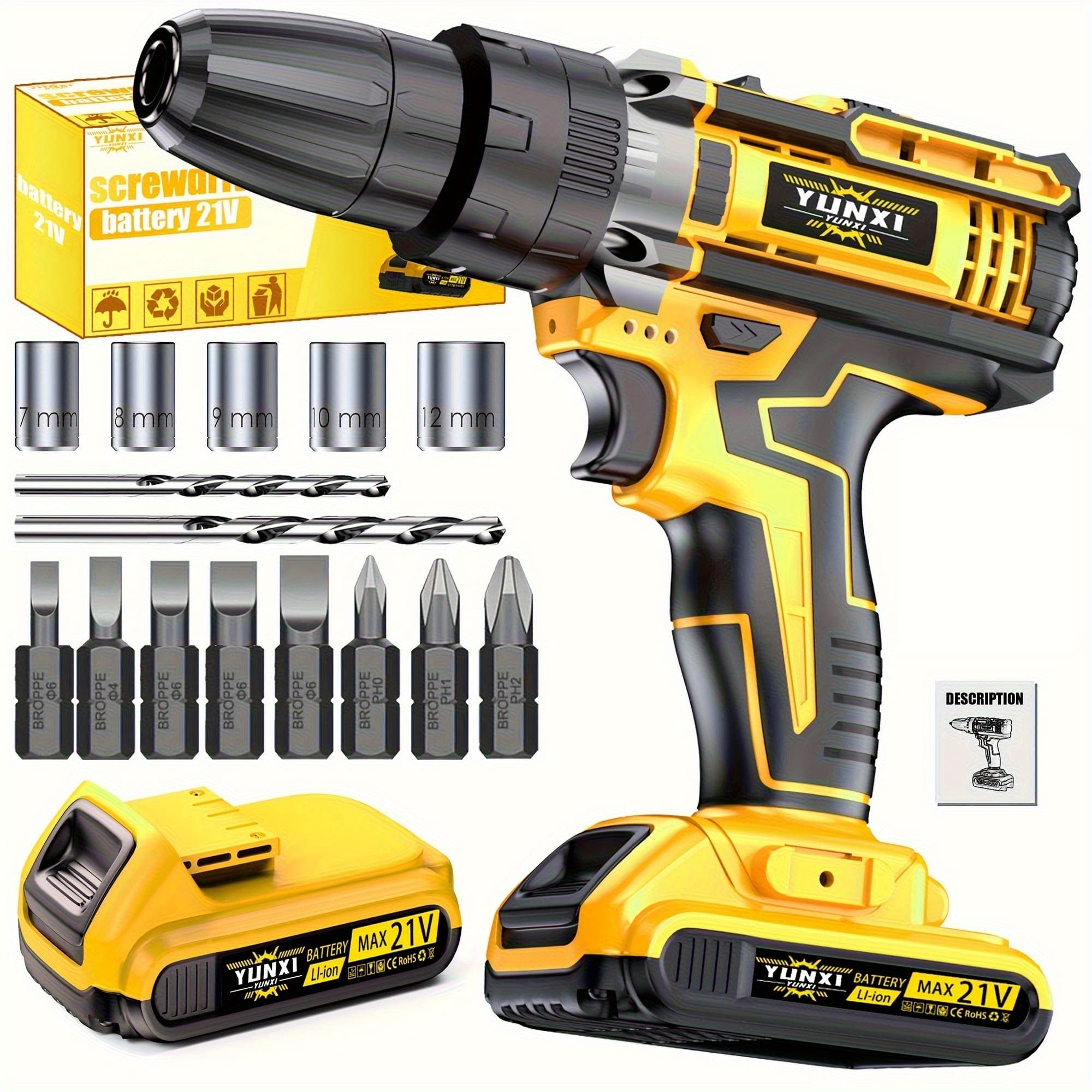 TEMU 2026 New Brushless Lithium-ion Electric Wrench, Wireless Impact Wrench, Rechargeable Impact Wrench, With Socket, Perfect For Car Tool Maintenance And Nut Disassembly, Ideal Gift For And Fathers