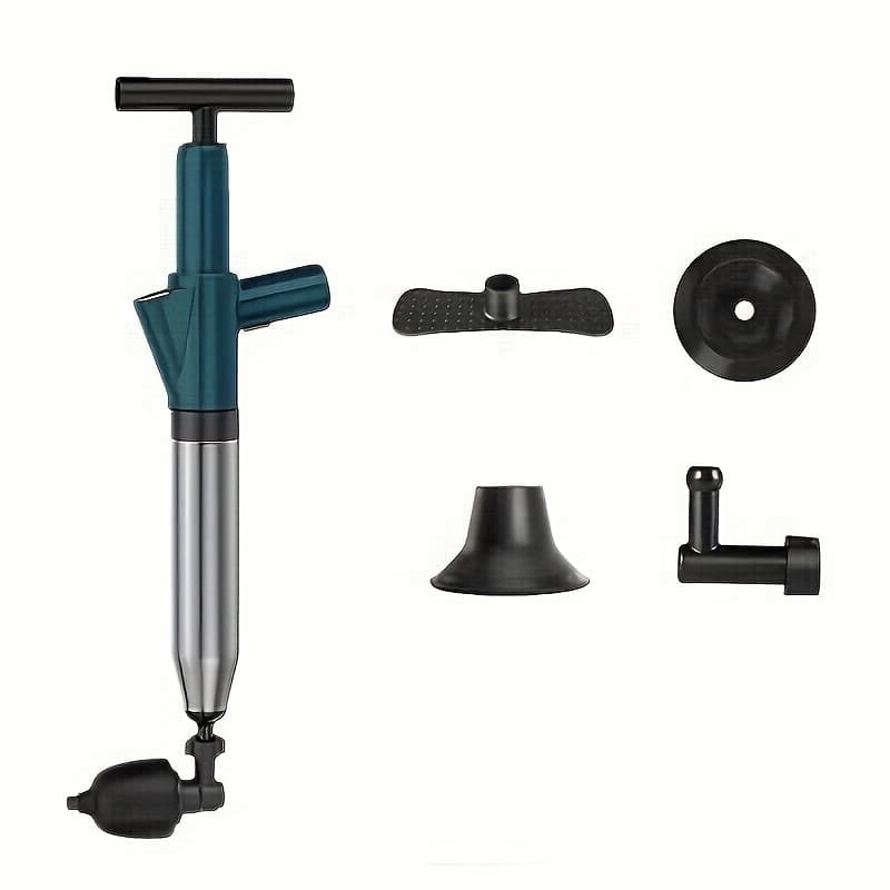 TEMU 1 Set Toilet Dredging Tool, Pipeline Blockage With Of Air Pressure, Kitchen And Bathroom Floor Drain Dredging Tool, Dredging Sewer Pipes