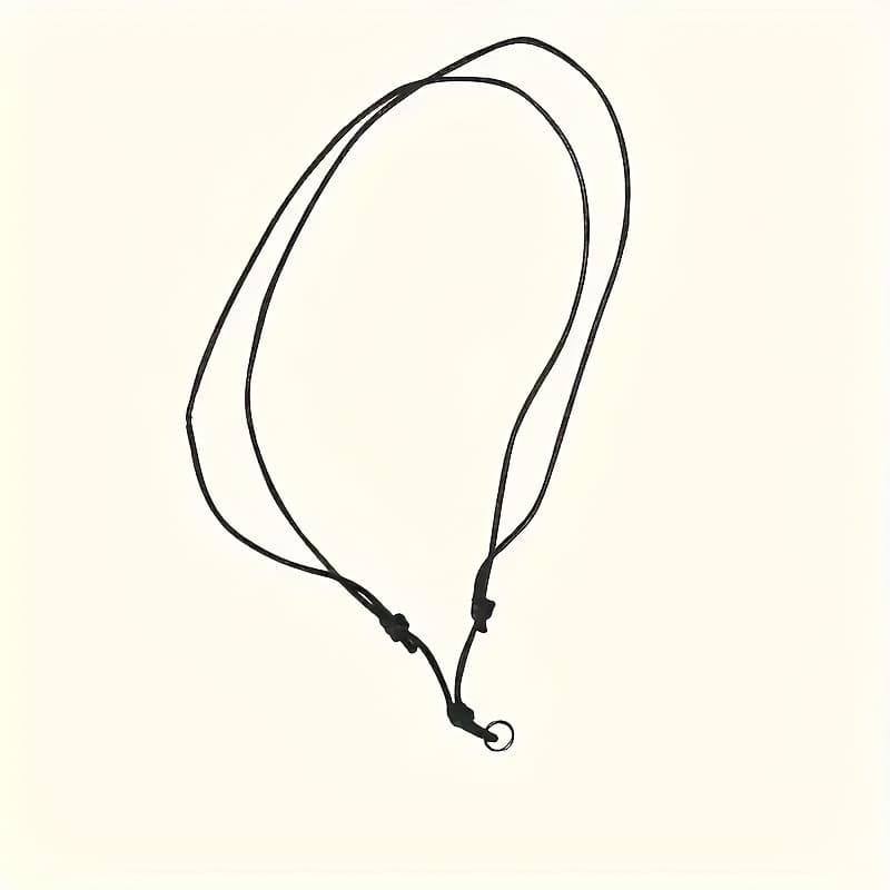 TEMU 10pcs Durable Diy Black Rope Adjustable Necklace With Metal Rings - !