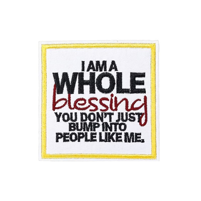 TEMU A Single Embroidered Patch With The Letters 'i Am A Whole ' For Clothing Decoration And Additions