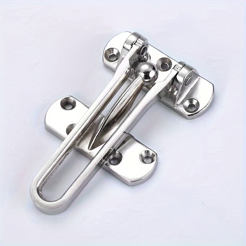 TEMU Professional-grade Stainless Steel Slide Bolt Lock - Anti-theft, Rust-resistant For Home & Hotel Doors