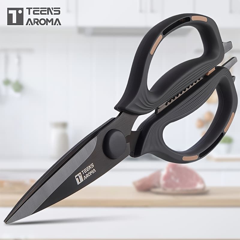 TEMU Powerful Scissors - Comfortable To Handle, Durable In Structure, Suitable Cutting Of Poultry, Seafood, Etc., Household Kitchen Scissors, Office Scissors, Tailor Scissors, Scissors,
