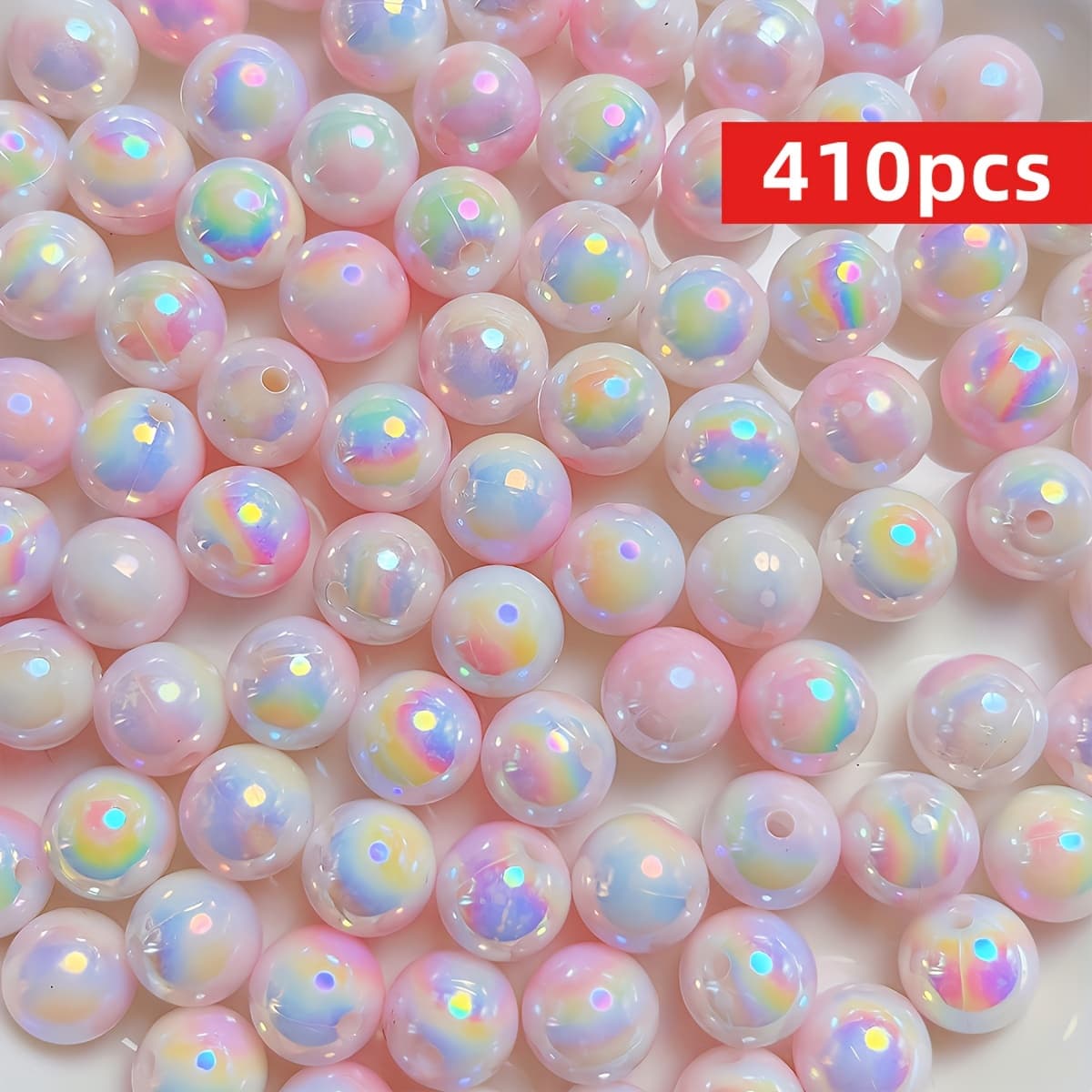 TEMU 8mm 410pcs/205pcs Pink Cute And Beautiful , Acrylic Beads, Suitable For Making Couple Bracelets, Valentine's Day Jewelry Bracelets, Additions