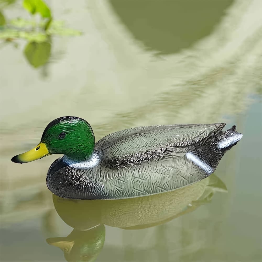TEMU 1pc Realistic Plastic Duck Hunting Decoy Garden Decor. Plastic Duck Decoy Can Float Surface. Duck Outdoor Statue For Garden, Patio, Yard & Lawn Ornament.