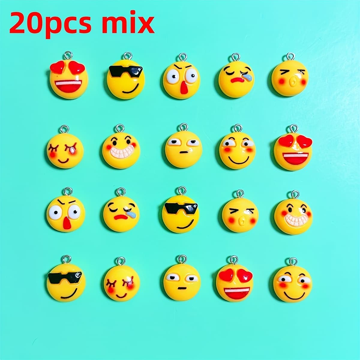 TEMU 20pcs Random Mixed Assorted Patterns Charms Suitable For Handmade Jewelry Pendant Ear Drop Chain Ornament Creative Gift Earrings Necklace Bracelet Bag Pendant Resin Additions Parts