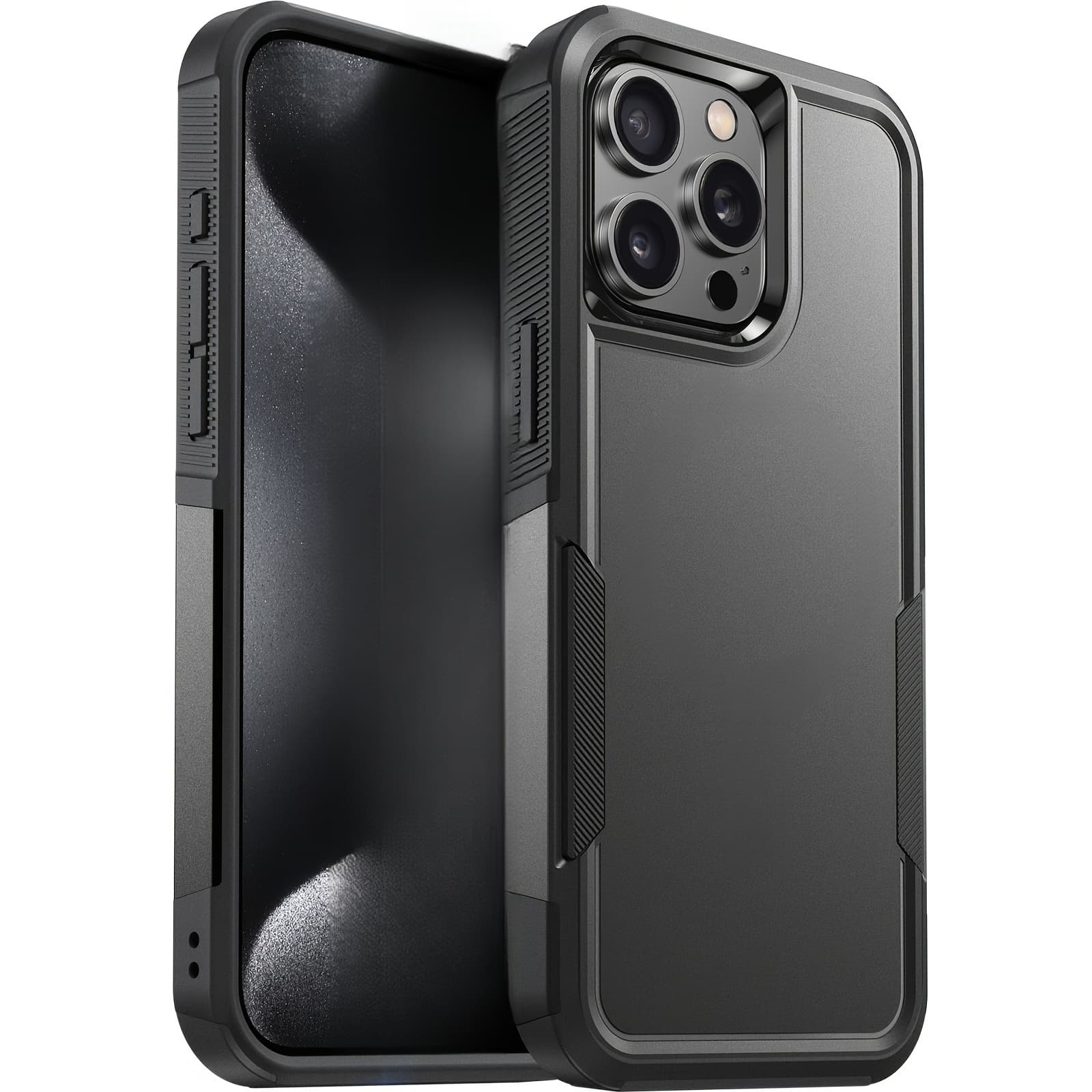 TEMU Soligu Full-body Shockproof Phone Case, Heavy Duty Dual-layer Rugged Protective Tough Phone Cover For Iphone 16e/16//15/14/13/12/11 Series