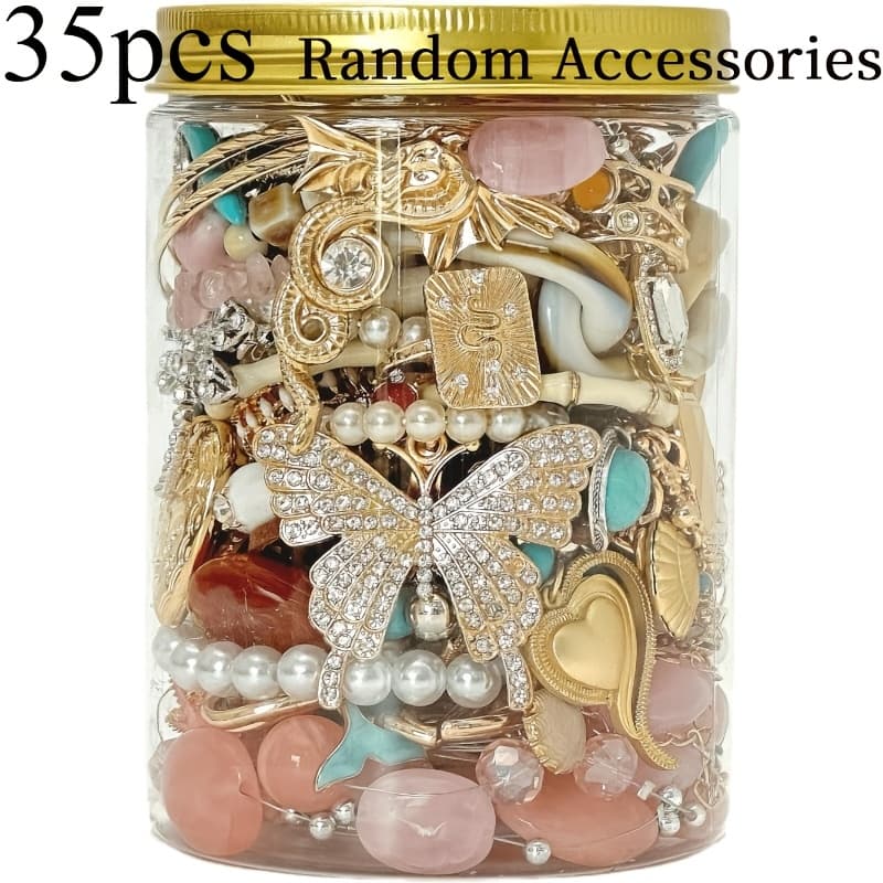 TEMU 35pcs Random | Jewelry Set, Suitable For Women, Including Necklaces, Earrings, Rings, Bracelets, And Hair Additions, Is A Unique Anniversary Friendship Gift