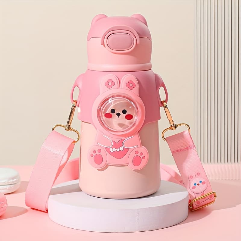 TEMU 17oz/520ml Vacuum Cup, Mug, Portable Water Cup With Straw, Thermal Water Cup, Suitable For Home, Outdoor, Travel
