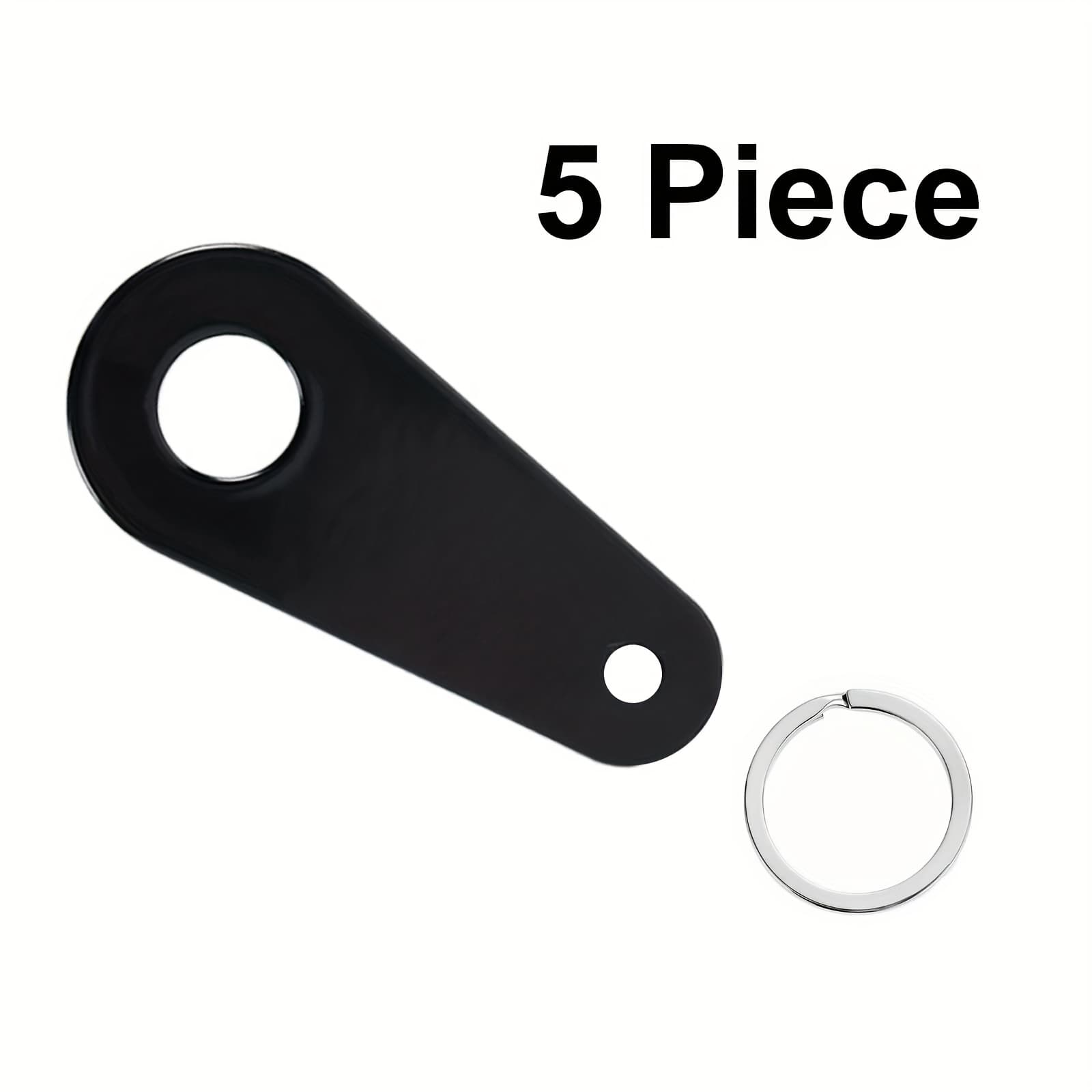 TEMU 5pcs Black Alloy Motorcycle Bell Hanger And Split Ring, Fits For Most Of Bells