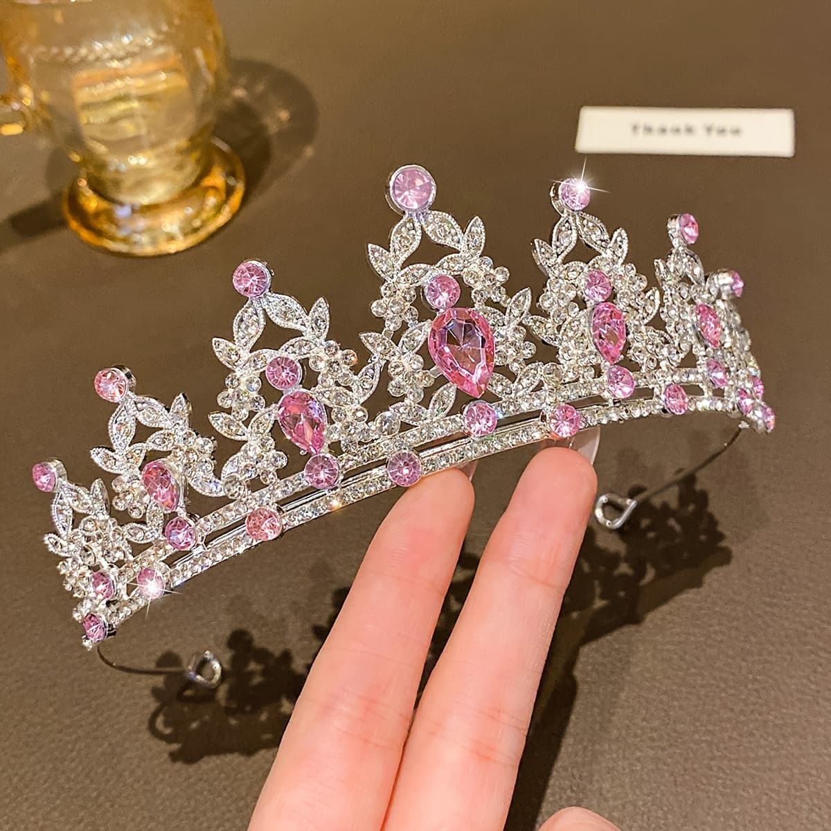 TEMU 1 Crown Fashion Temperament Headband Suitable For Performance Or Birthday Use Headdress Crown